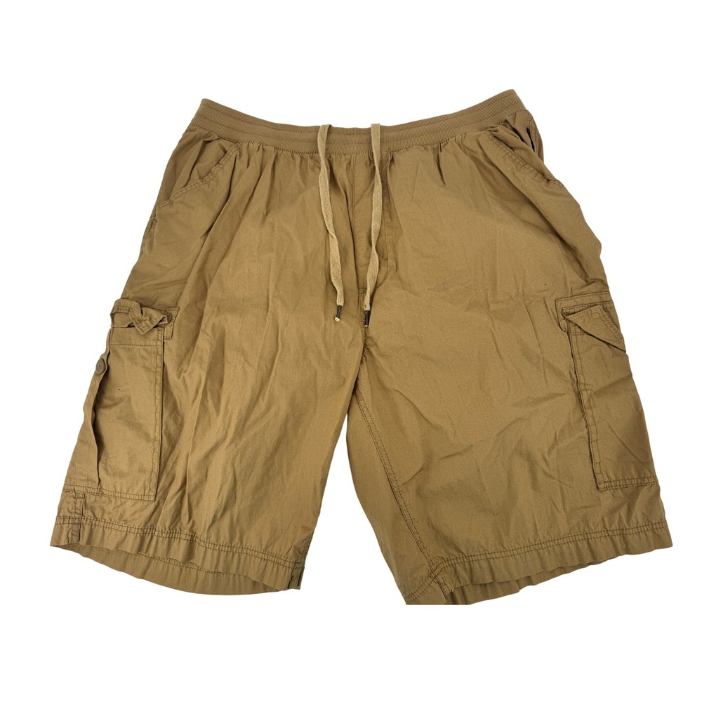 Ecko Unltd Cargo Shorts Mens 2XB Tan Classic Cotton Drawstring Utility‎ Skater